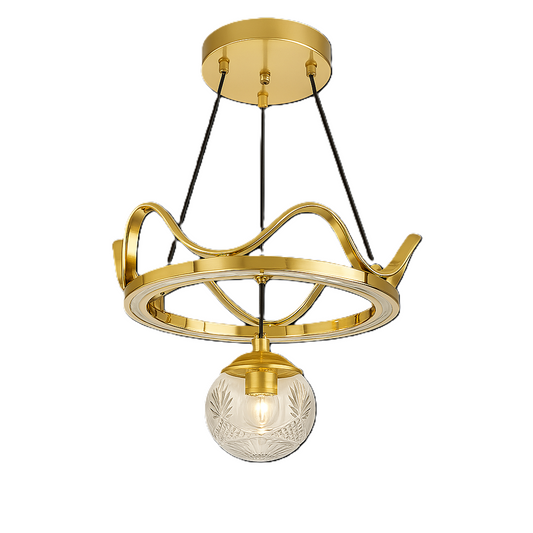Modern Gold Hanging LED Chandelier – Elegant & Contemporary