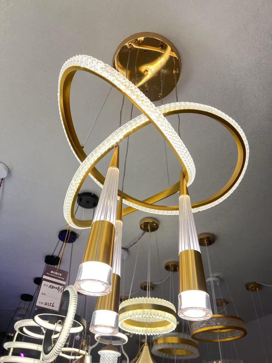 Celestial Gold LED Chandelier