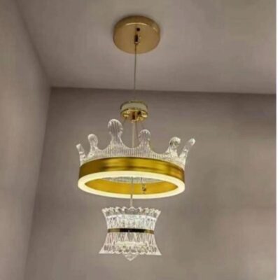 Golden Crown shaped chandelier